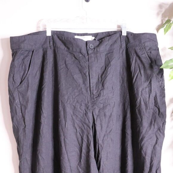 Torrid | Black Wide Leg Linen Pants 26 NWT - Picture 2 of 5